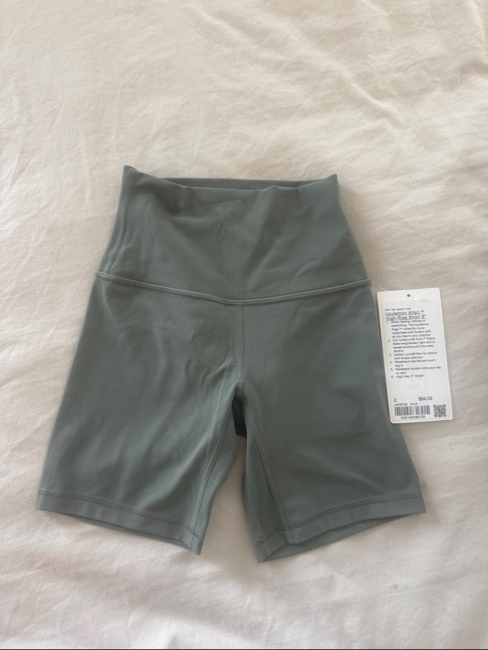 NWT Align HR Shorts- Willow Green